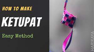 Cut into squares when it is cool. How To Make Ketupat In Easy Method Hariraya Festival Malaysian Culture Youtube