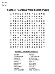 You'll need to find 10 words in this free word search puzzle. Football Wordsearch Puzzles