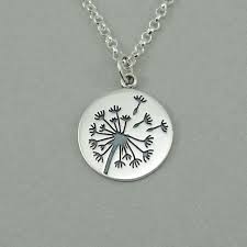 Sterling Silver Dandelion Flower Necklace Nature Jewelry Dandelion Gifts For Women Gift Ideas Black Gold Jewelry Dandelion Necklace Jewelry Stores