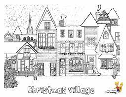 Print Out This Christmas Village Coloring Page Wow Tell Other Co Christmas Tree Coloring Page Free Christmas Coloring Pages Merry Christmas Coloring Pages