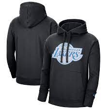 Men's pro standard anthony davis black los angeles lakers player pullover hoodie sale $51.99. Men S Los Angeles Lakers Nike Black 2020 21 City Edition Essential Logo Fleece Pullover Hoodie