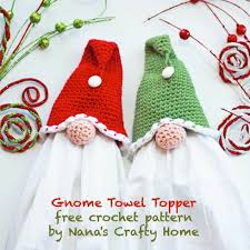 Crochet Gnome Towel Topper Free Pattern Crochet Towel Topper Crochet Towel Christmas Crochet