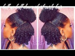 Includes braids, ponytails, prom, wedding, simple, curly styles and more. 9 Half Up Half Down Short Curly Hair In 2021 Short Natural Hair Styles Half Up Hair Natural Hair Styles