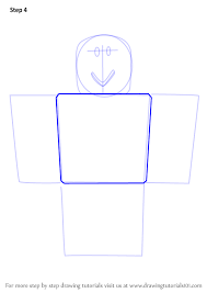 Learn How To Draw Noob From Roblox Roblox Step By Step Drawing Tutorials Roblox Noob Draw
