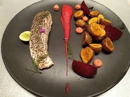 I Ate Olive Oil Confit Salmon With Beetroot Three Ways Food Foods Food Avocado Vegan Beetroot