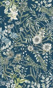A wide variety of floral blue wallpaper options are available to you, such as graphic design, others, and 3d model design. A Street Prints Full Bloom Navy Blue Floral Wallpaper D Marie Interiors