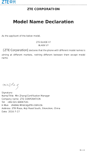 The wrong name can send the wrong message about you, while the right name can give your business exactly the boost it needs. Ztebladev7 Lte Wcdma Gsm Gprs Multi Mode Digital Mobile Phone Cover Letter Model Name Delcaratrion For Fcc Zte