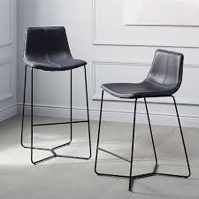 Slope Leather Bar Counter Stools In 2020 Leather Counter Stools Counter Stools Bar Stools With Backs