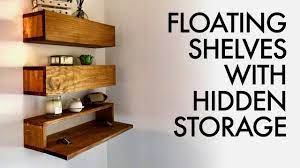 The smooth and shiny floating ledge shelves project. Diy Floating Shelves With Hidden Storage How To Woodworking Youtube