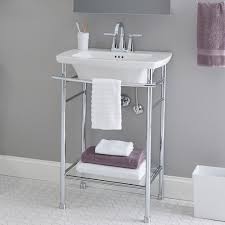 American Standard Edgemere 4 In Pedestal Sink Basin In White 0445004 020 The Home Depot Wall Mounted Bathroom Sinks Small Bathroom Bathroom Sink