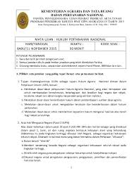 1 Soal Hukum Pertanahan Nasional 1