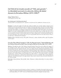 Últimas noticias de selección de chile: Pdf Del Chile De Los Triunfos Morales Al Chile Pais Ganador La Identidad Nacional Y La Seleccion Chilena De Futbol Durante La Dictadura Militar 1973 1989