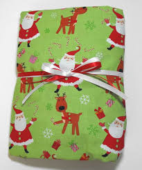 Christmas Toddler Bedding Or Crib Bedding Fitted Sheet Santa And Reindeer Christmas Toddler Bedding Toddler Christmas Toddler Bed