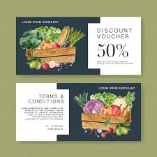 Download Gift Voucher Vegetable Watercolor Paint Collection Fresh Food Organic Healthy Illustration For Free Food Poster Design Gift Vouchers Fruit Shop