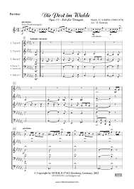 Die post im walde op 12. Die Post Im Walde Blechblaserquintett Heinrich Schaffer Romantik 19 Jhn