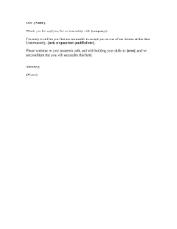 Perfect for businesses, this professional rejection letter is for turning down an internship applicant. Internship Rejection Letter Rejection Letter