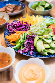 Bold and bright vietnamese dinner menu. A Dinner Party With Vietnamese Spring Rolls And Appetizers Hiuan Kang Haaga Potluck Dishes Potluck Appetizers Dinner