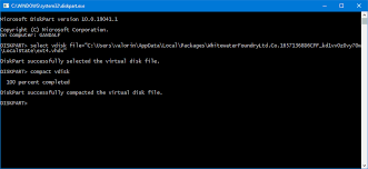 Some users upgrading from insider builds of windows 10 will encounter an error running the commands below. How To Shrink A Wsl2 Virtual Disk Stephen S Thoughts
