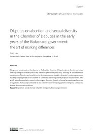 PDF) Disputes on abortion and sexual diversity in the Chamber of Deputies in  the early years of the Bolsonaro government: the art of marking differences