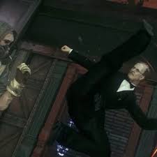 Scarecrow escapes arkham asylum in the mass escape organized by bane, and uses his fear gas to manipulate the mayor, later joining up with the joker and holding the mayor hostage to attract batman. Batman Arkham Knight Archives Nerd Reactor