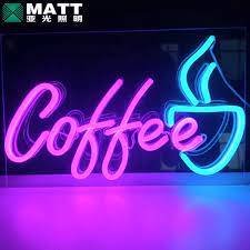 Conversations today could lead to opportunity tomorrow. Custom Led Lights Coffee Drink Neon Sign
