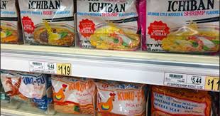 Ramen Noodles Shelf Management Lacks Auto Feed Fixtures Close Up Ramen Noodles Noodles Ramen