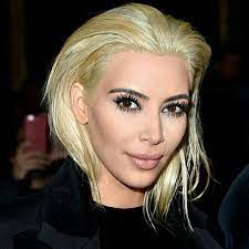 Pin By Rachel Robinson On Kim Kardashian West Blonde Hair Black Eyebrows Blonde Hair Dark Eyebrows Kim Kardashian Blonde