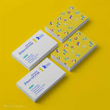 学校vi名片样机模板 education cards directions