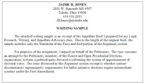 Legal Writing Samples