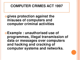 Nearly all of these crimes are other relevant federal statutes include the electronic communications privacy act (ecpa), the identity theft enforcement and restitution act of. Cyberlaw