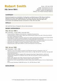 Sql Server Dba Resume Samples Qwikresume