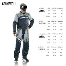 Sizing Chart Dye Paintball