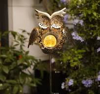 Go2garden Solar Lights Outdoor Owl Garden Gifts Mom Metal Stakes Lights for  Lawn Ornaments, Yard Art, Pathway Decorations,Birthday Mothers' Day Gift ...