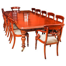 Mahogany kitchen & dining room chairs : Antique William Iv Mahogany Dining Table And 12 Bar Back Dining Chairs At 1stdibs