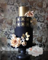 Black And Gold Wedding Cake Black And Gold Wedding Cake Cakes Weddingcake Goldwedding Blackwedding Weddingdessert Wedding Cake Inspiration Wedding Cake Designs Gold Wedding Cake