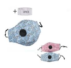 Masque Mixte En Tissu Lavable Filtre Charbon Valve Cachemire Masque Tissu Cachemire
