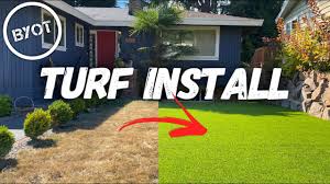 Fire pit on artificial grass. How To Install Synthetic Grass Diy Artificial Grass Youtube