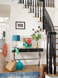 40 Totally Free Ways To Decorate With What You Already Have Painted Stair Railings Staircase Railing Design Staircase Design