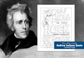 Free coloring sheets to print and download. Andrew Jackson Quote Coloring Page Flanders Family Homelife