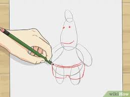 He waits band of his shorts and draw out his right leg. How To Draw Patrick From Spongebob Squarepants 7 Steps