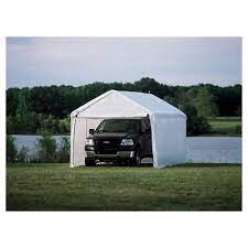 Shelter Logic 10x20 Canopy 1 3 8 8 Leg Frame Cover With Enclosure Kit White Canopy Outdoor Canopy Tent Backyard Canopy