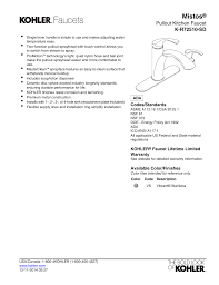 Wow blog july 7, 2018. Kohler K R72510 Sd Vs Specification Manualzz