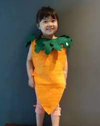 Carrot Costume Fits 4 5 Years New Handmade With Felt Includes A Rabbit Motif On A Leaf O Vegetable Costumes Fruit Costumes Diy Halloween Costumes Easy