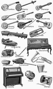 More words for people involved in music: World Musical Instruments The Names Of Musical Instruments From Caja To Cumbus Monochrome Il Musical Instruments Musical Instruments Drawing Folk Instruments