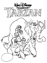Tarzan cartoon kids coloring pages free colouring pictures to print. Disney Tarzan Coloring Pages For Kids Fdw Printable Tarzan Coloring Home