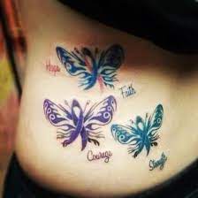 Awareness Ribbon Butterfly Tattoo Purple Ribbon Tattoos Cancer Ribbon Tattoos Tattoos