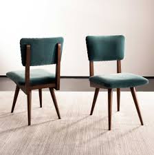 August Dining Chair Dark Teal Dark Walnut Set Of 2 Contemporary Dining Chairs Dining Chairs Chair