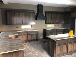 gray stain justus cabinet shop