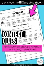 There was an old man who lived in a can… boldilocks and the three scares. Context Clues Freebie Teaching And Tapas