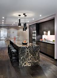 Black And White Marble Kitchen Countertops Show Off The Veining Of Your Marble Countertop And Make Simple Wooden Cabinetry Sparkle Marble Kitchen Island Kitchen Marble Black Marble Countertops